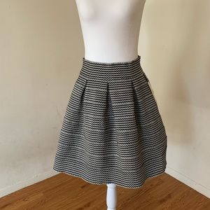 Tacera Solid Blue Mini Silhouette Skirt
